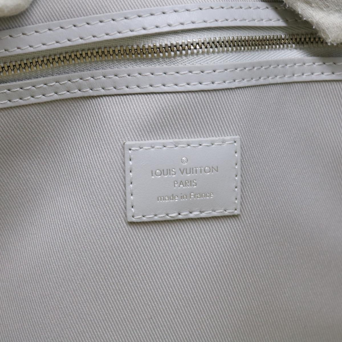 LOUIS VUITTON Monogram White Keepall Bandouliere 50 Bag M44643 LV 55862A