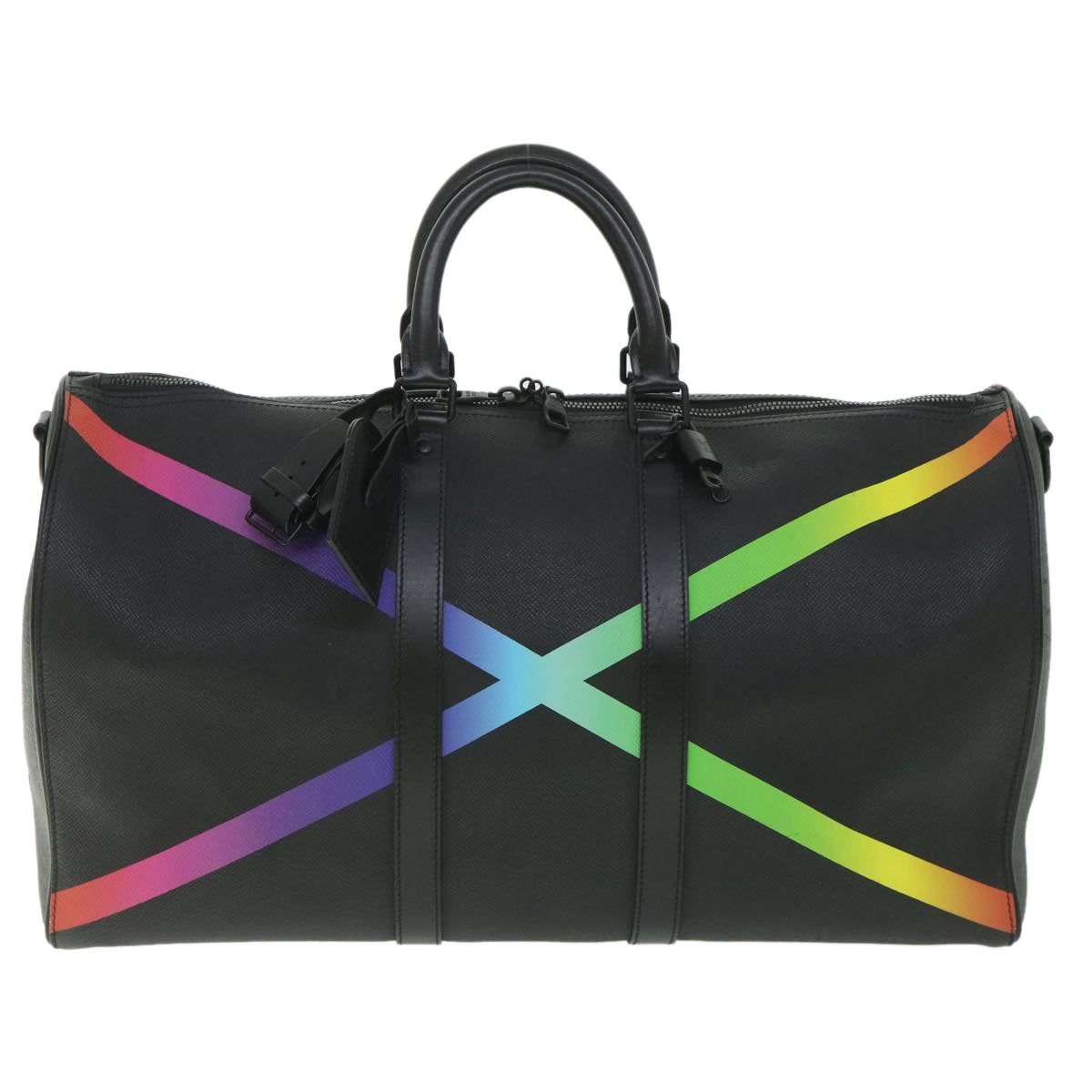 LOUIS VUITTON Taiga Rainbow Keepall Bandouliere 50 Boston Bag M30345 55863A