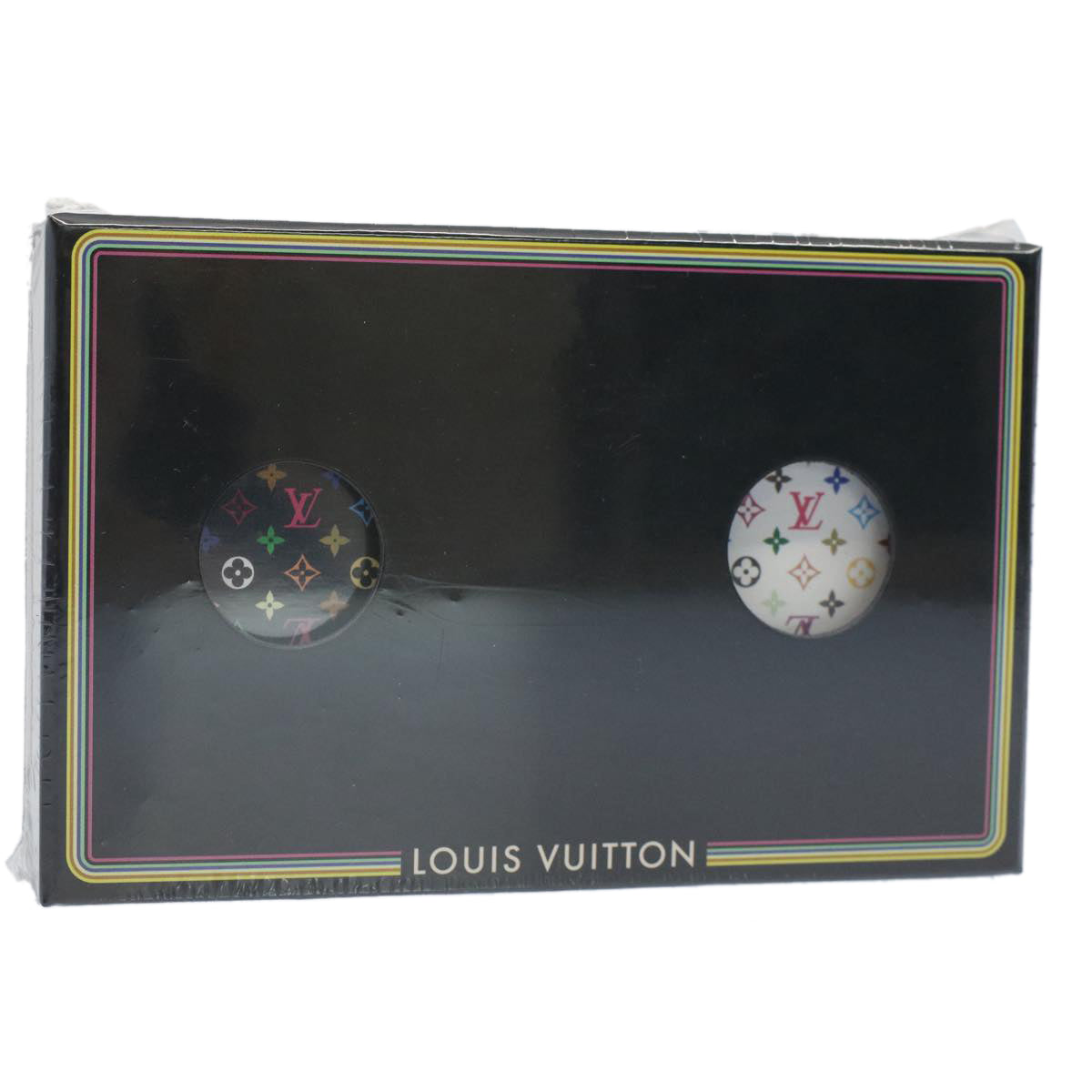 LOUIS VUITTON Monogram Multicolor Playing Cards Black White LV 55864A