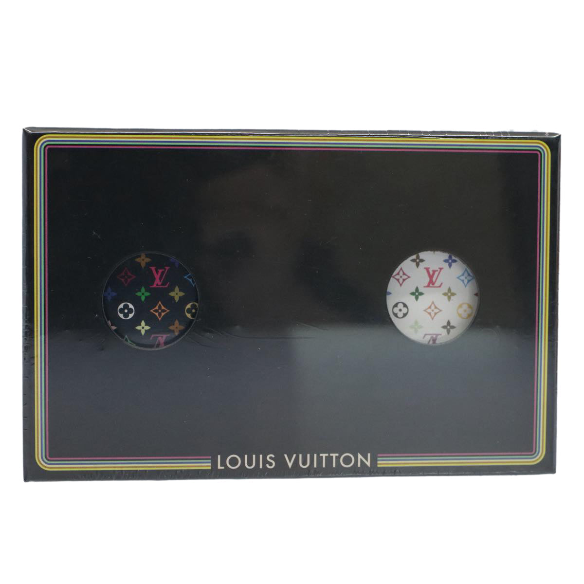 LOUIS VUITTON Monogram Multicolor Playing Cards Black White LV 55864A