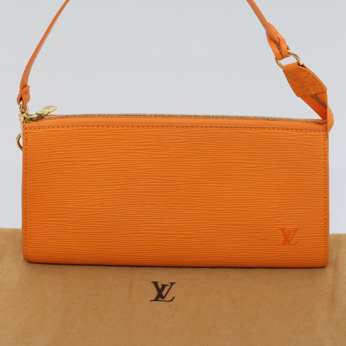 LOUIS VUITTON Epi Pochette Accessoires Pouch Orange Mandarin M5294H 55878