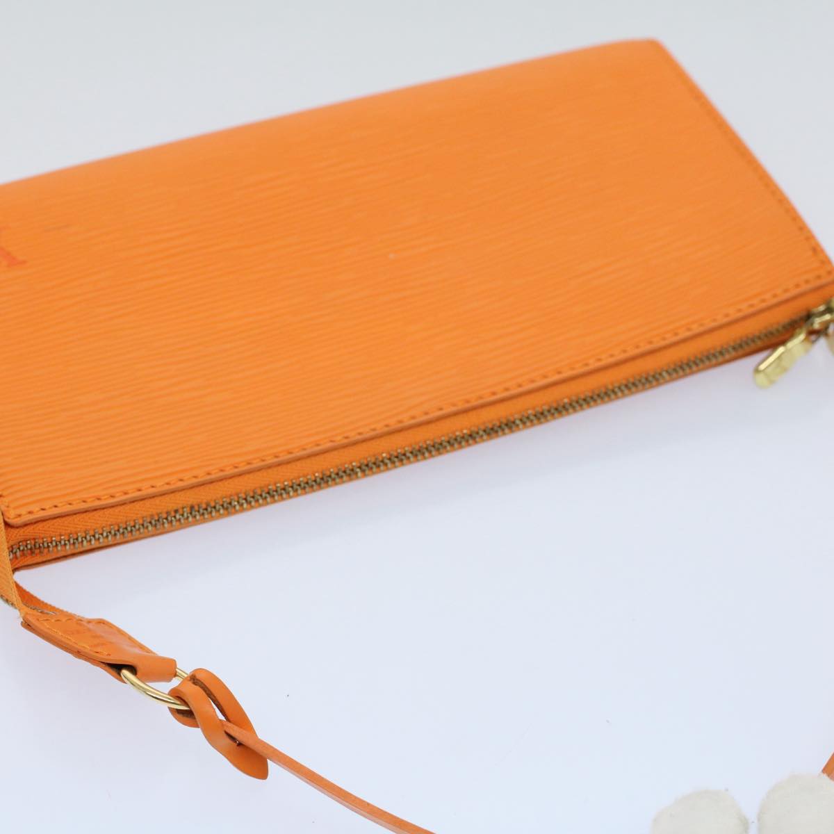 LOUIS VUITTON Epi Pochette Accessoires Pouch Orange Mandarin M5294H 55878