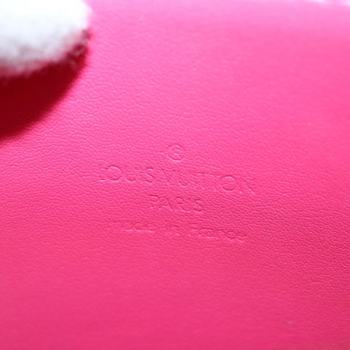 LOUIS VUITTON Monogram Vernis Motto Accessory Pouch Fusha Pink M91225 55889