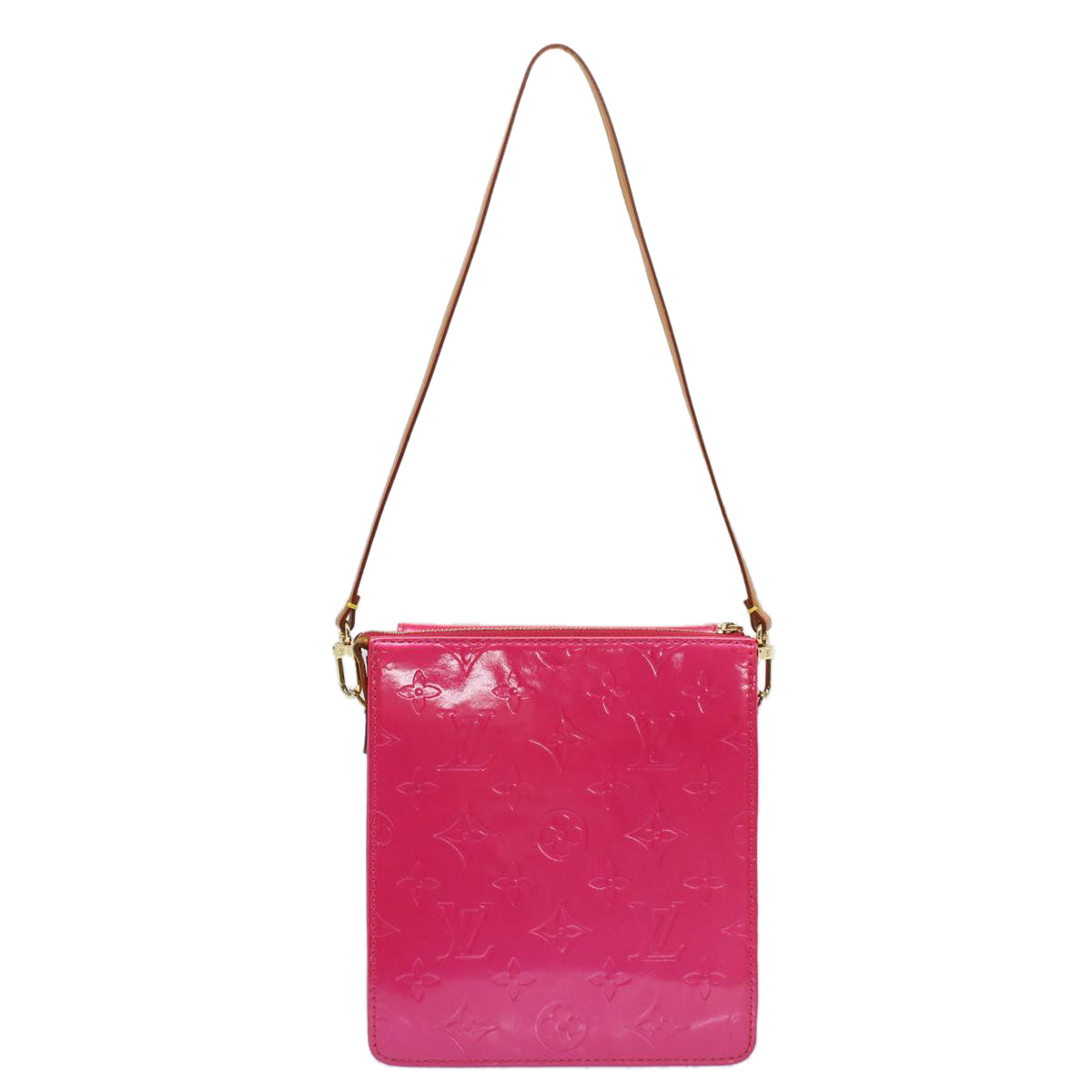 LOUIS VUITTON Monogram Vernis Motto Accessory Pouch Fusha Pink M91225 55889