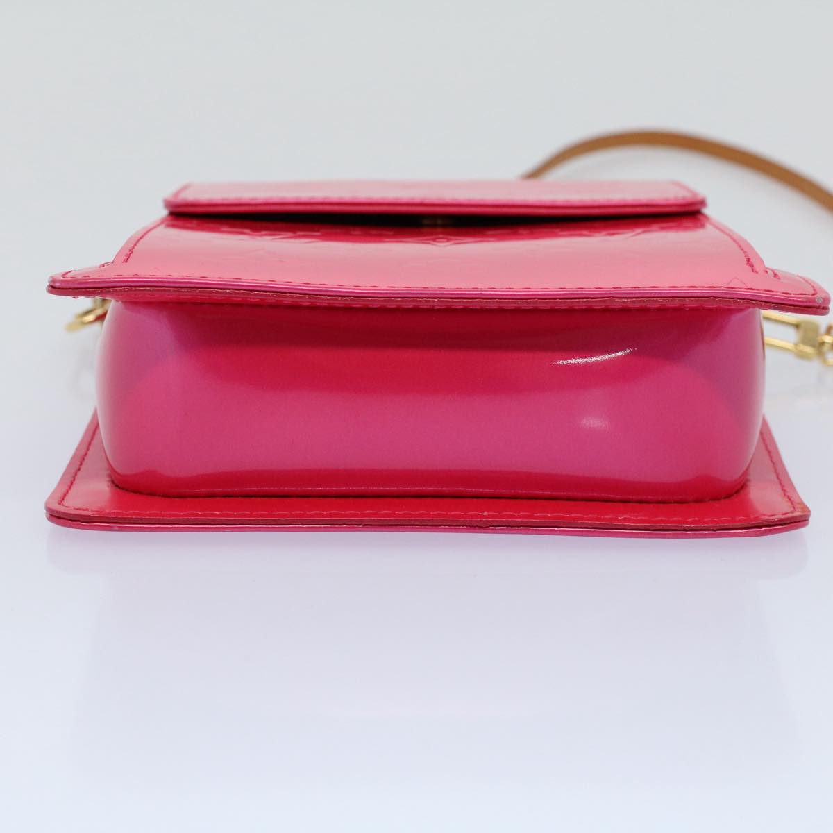 LOUIS VUITTON Monogram Vernis Motto Accessory Pouch Fusha Pink M91225 55889