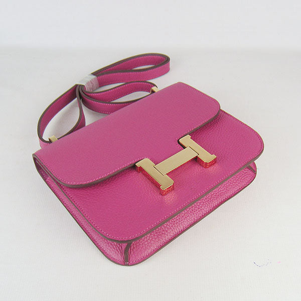 Luxury Hermes Constance Cowskin Leather Bag H017 peach golden