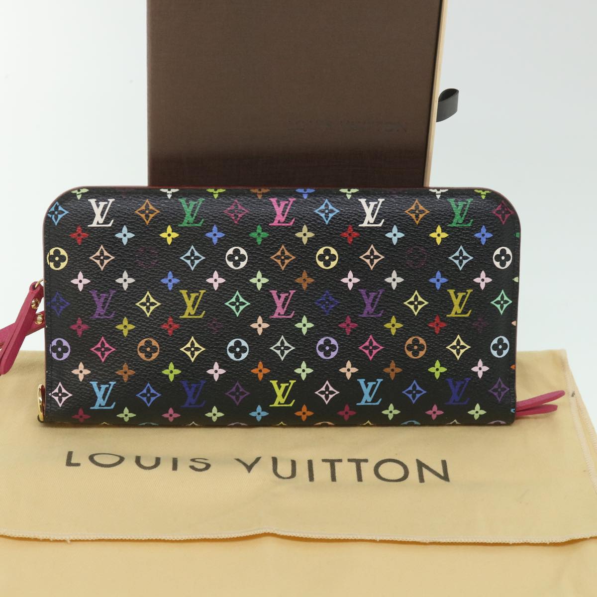 LOUIS VUITTON Multicolor Portefeuille Insolite Wallet Black M93755 55918A