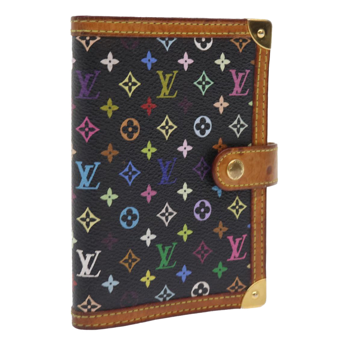 LOUIS VUITTON Multicolor Agenda PM Day Planner Cover Black R20895 LV 55920