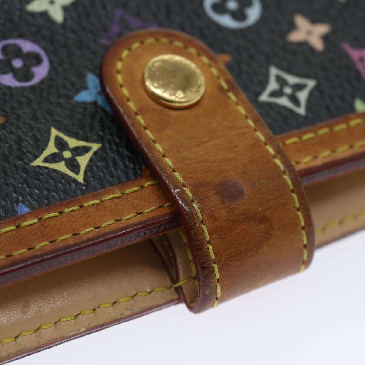 LOUIS VUITTON Multicolor Agenda PM Day Planner Cover Black R20895 LV 55920