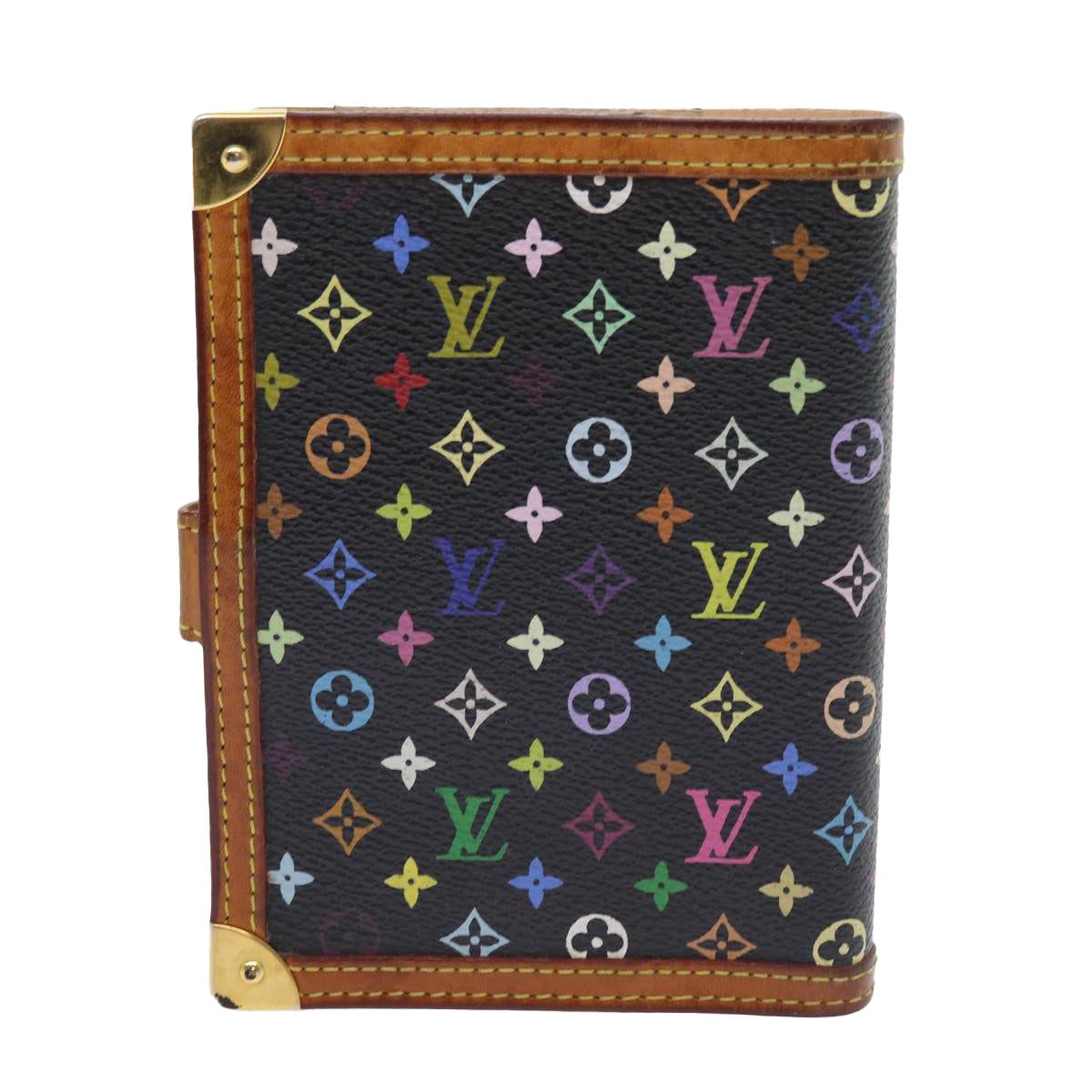 LOUIS VUITTON Multicolor Agenda PM Day Planner Cover Black R20895 LV 55920
