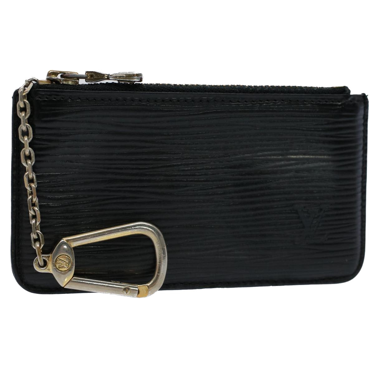 LOUIS VUITTON Epi Pochette Cles Coin Purse Black M63802 LV 55922