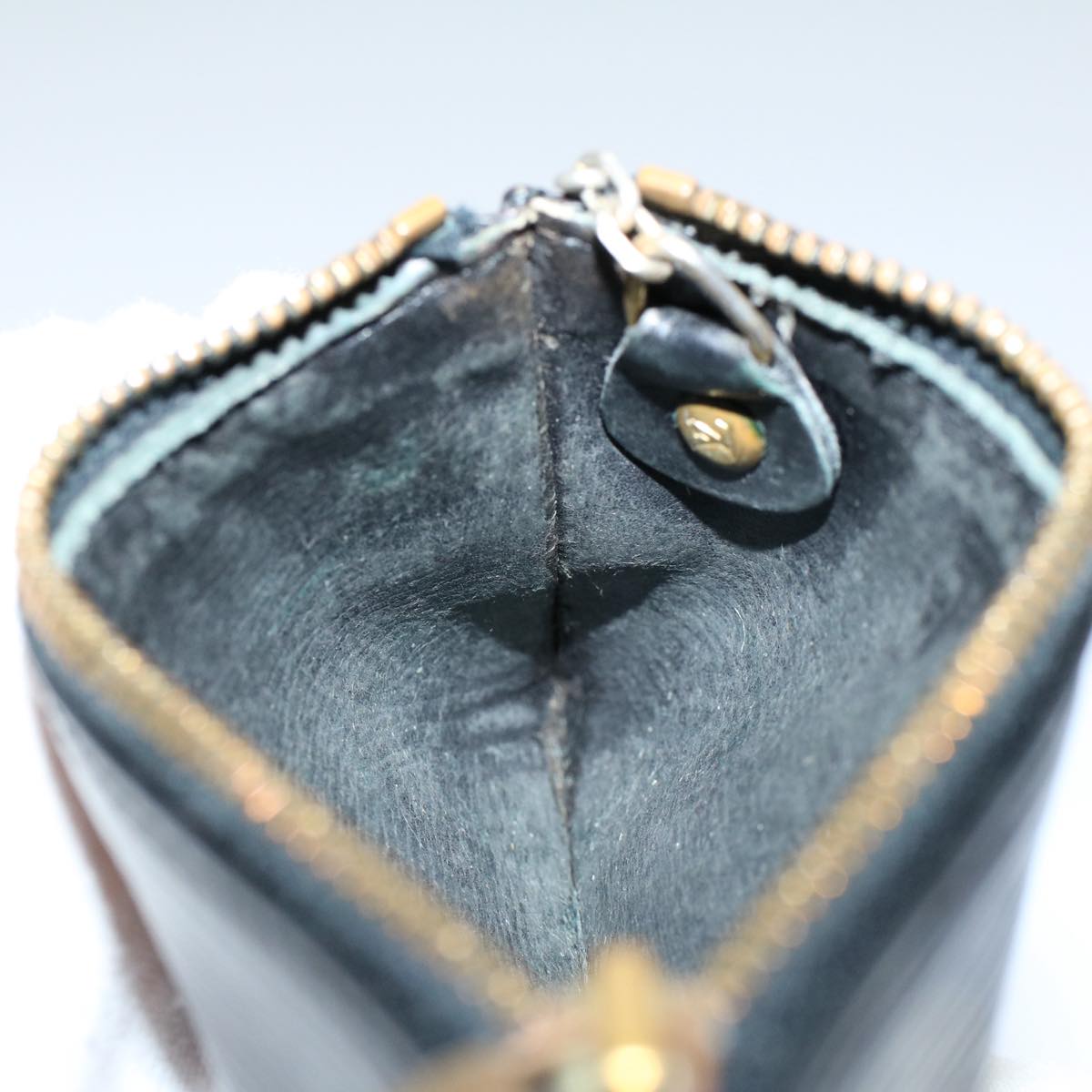 LOUIS VUITTON Epi Pochette Cles Coin Purse Black M63802 LV 55922