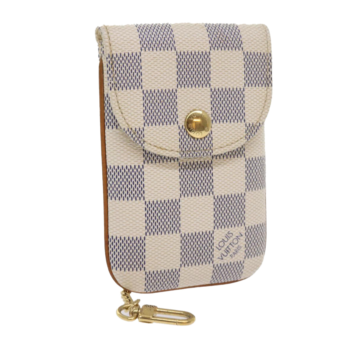 LOUIS VUITTON Damier Azur Etui Telephonne MM Cell Phone Case N60026 55924