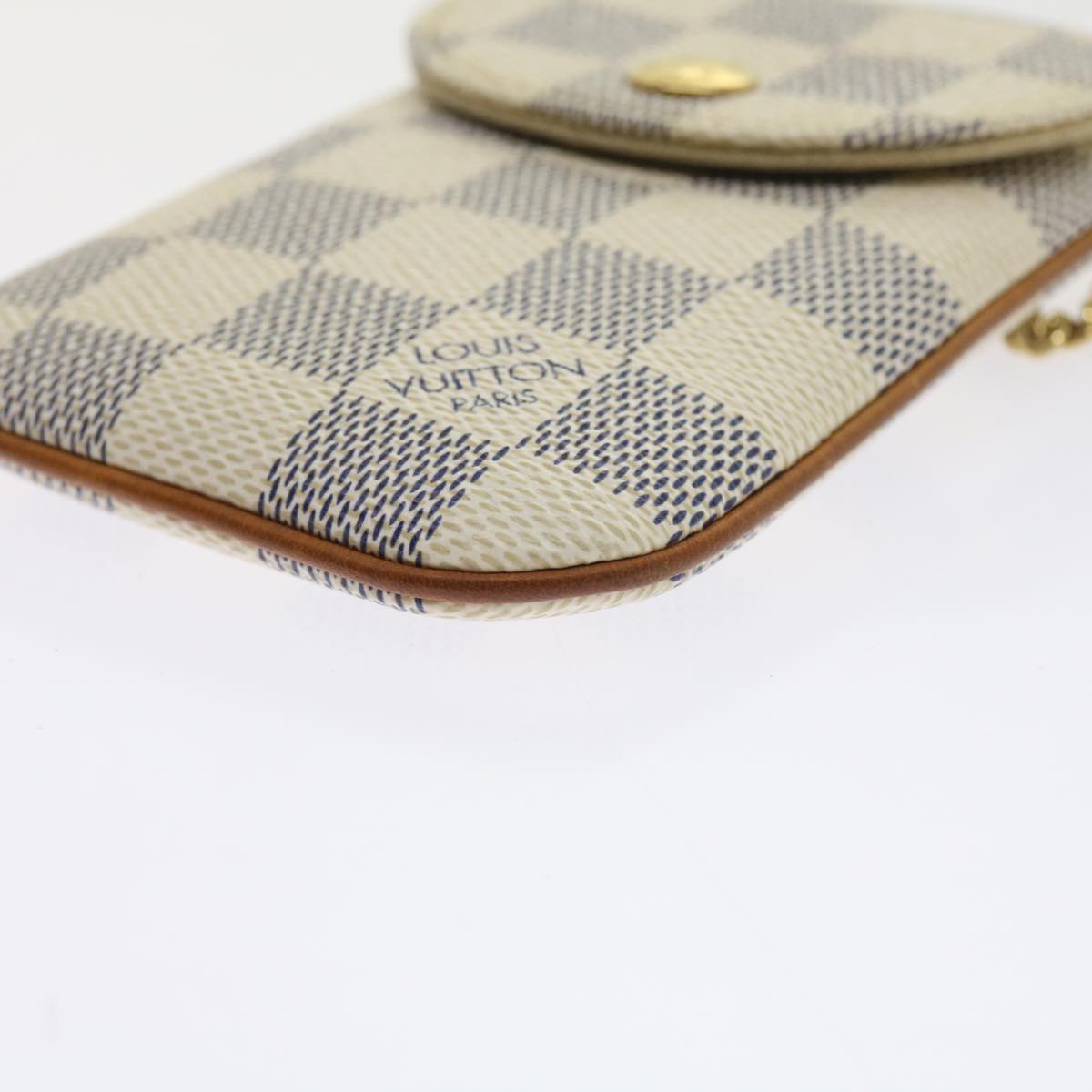 LOUIS VUITTON Damier Azur Etui Telephonne MM Cell Phone Case N60026 55924