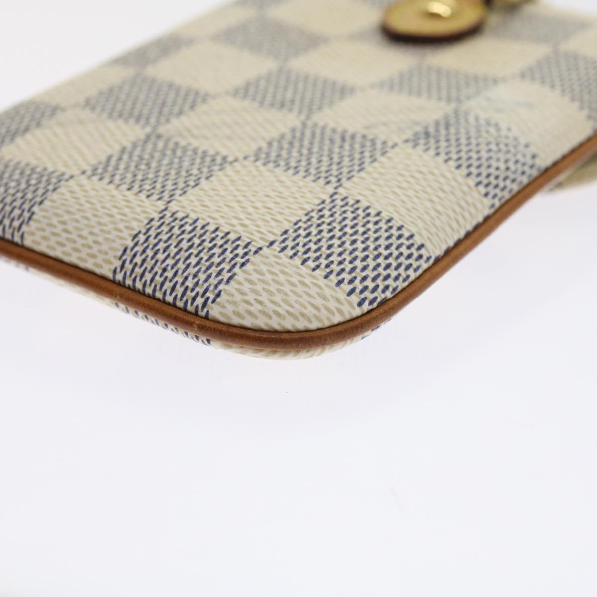 LOUIS VUITTON Damier Azur Etui Telephonne MM Cell Phone Case N60026 55924