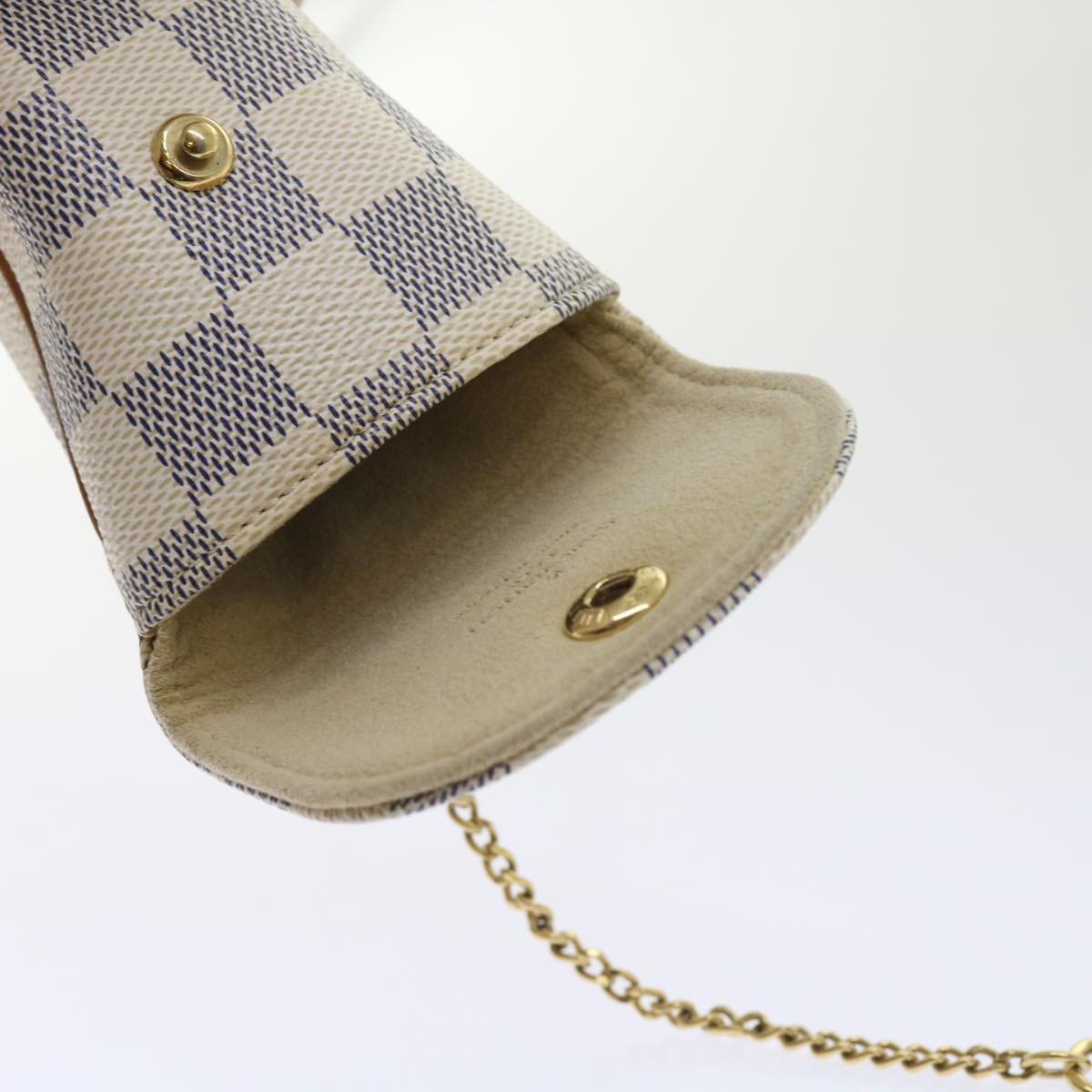 LOUIS VUITTON Damier Azur Etui Telephonne MM Cell Phone Case N60026 55924