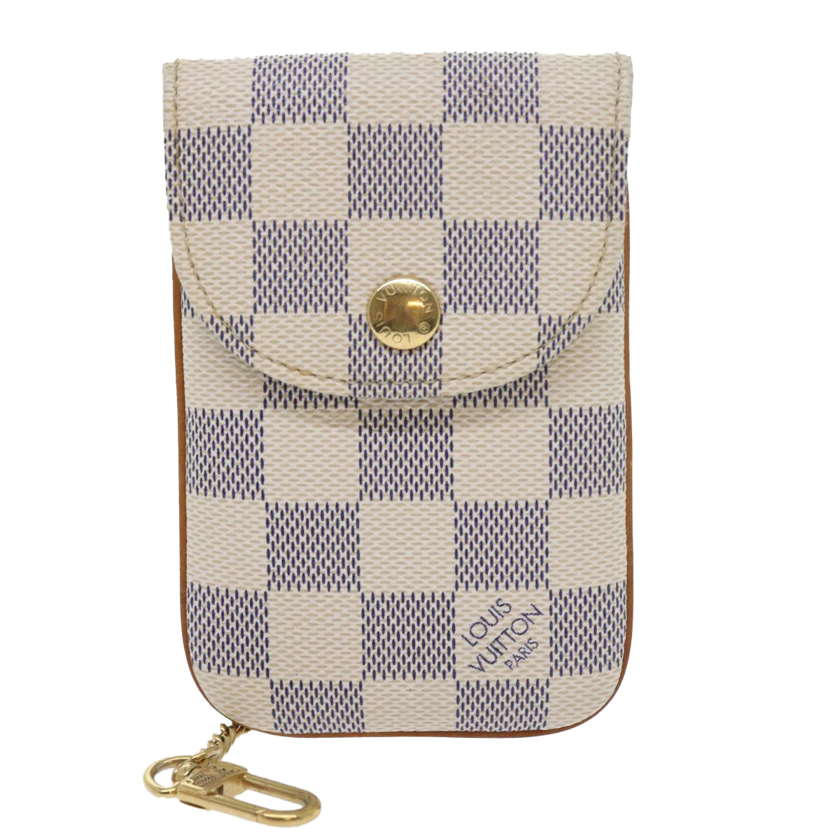 LOUIS VUITTON Damier Azur Etui Telephonne MM Cell Phone Case N60026 55924