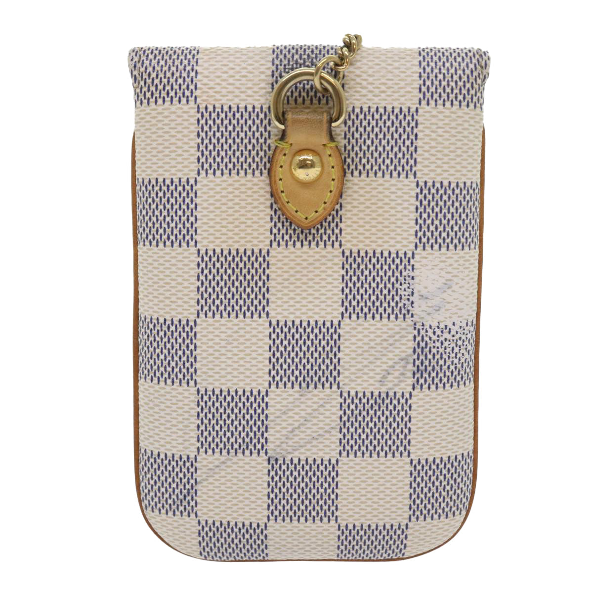 LOUIS VUITTON Damier Azur Etui Telephonne MM Cell Phone Case N60026 55924