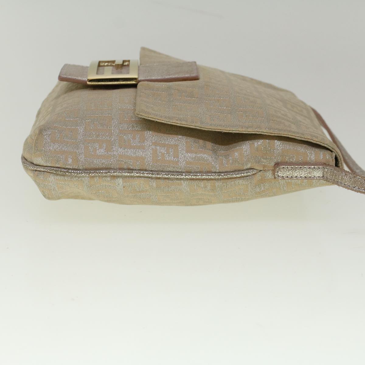 Luxury FendiZucchino Canvas Shoulder Bag Silver Pink55934