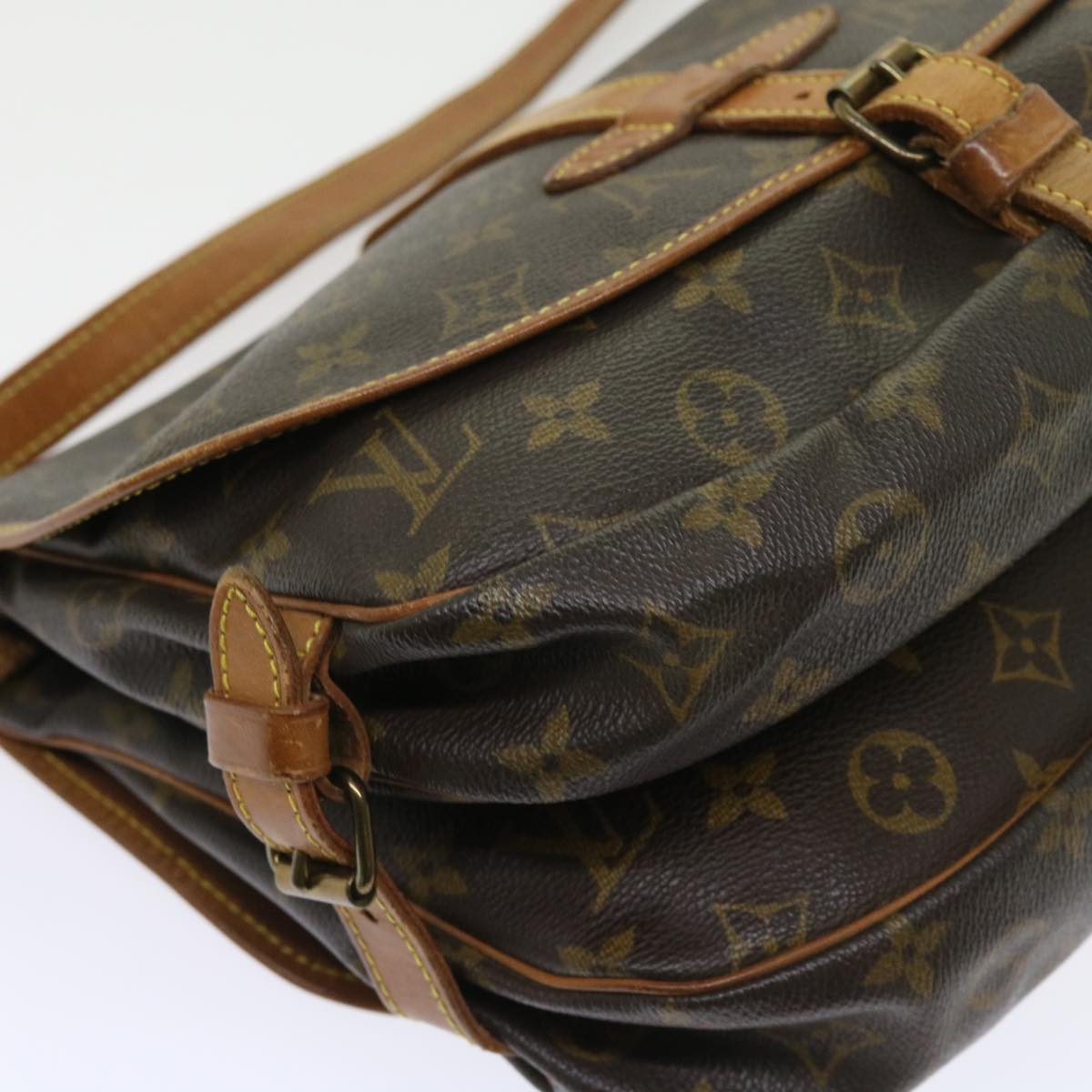 LOUIS VUITTON Monogram Saumur 30 Shoulder Bag M42256 LV 55952