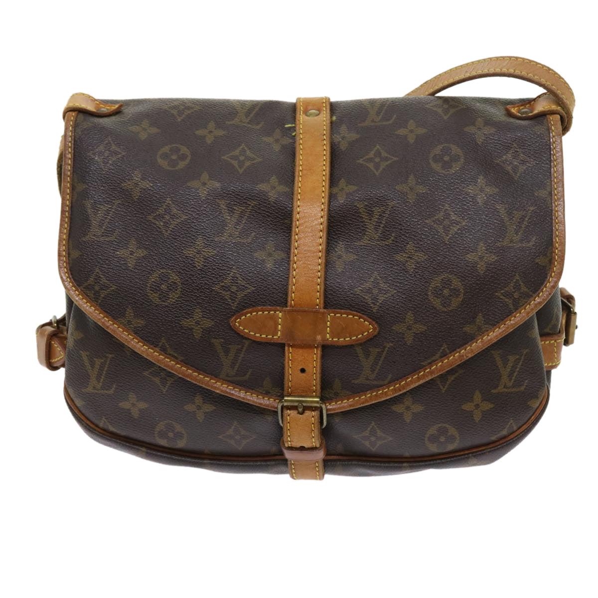 LOUIS VUITTON Monogram Saumur 30 Shoulder Bag M42256 LV 55952