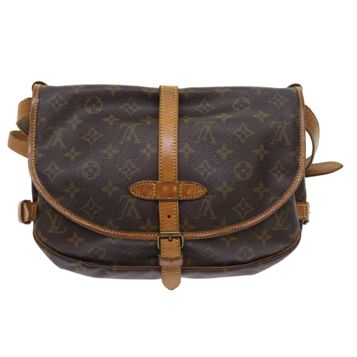LOUIS VUITTON Monogram Saumur 30 Shoulder Bag M42256 LV 55952