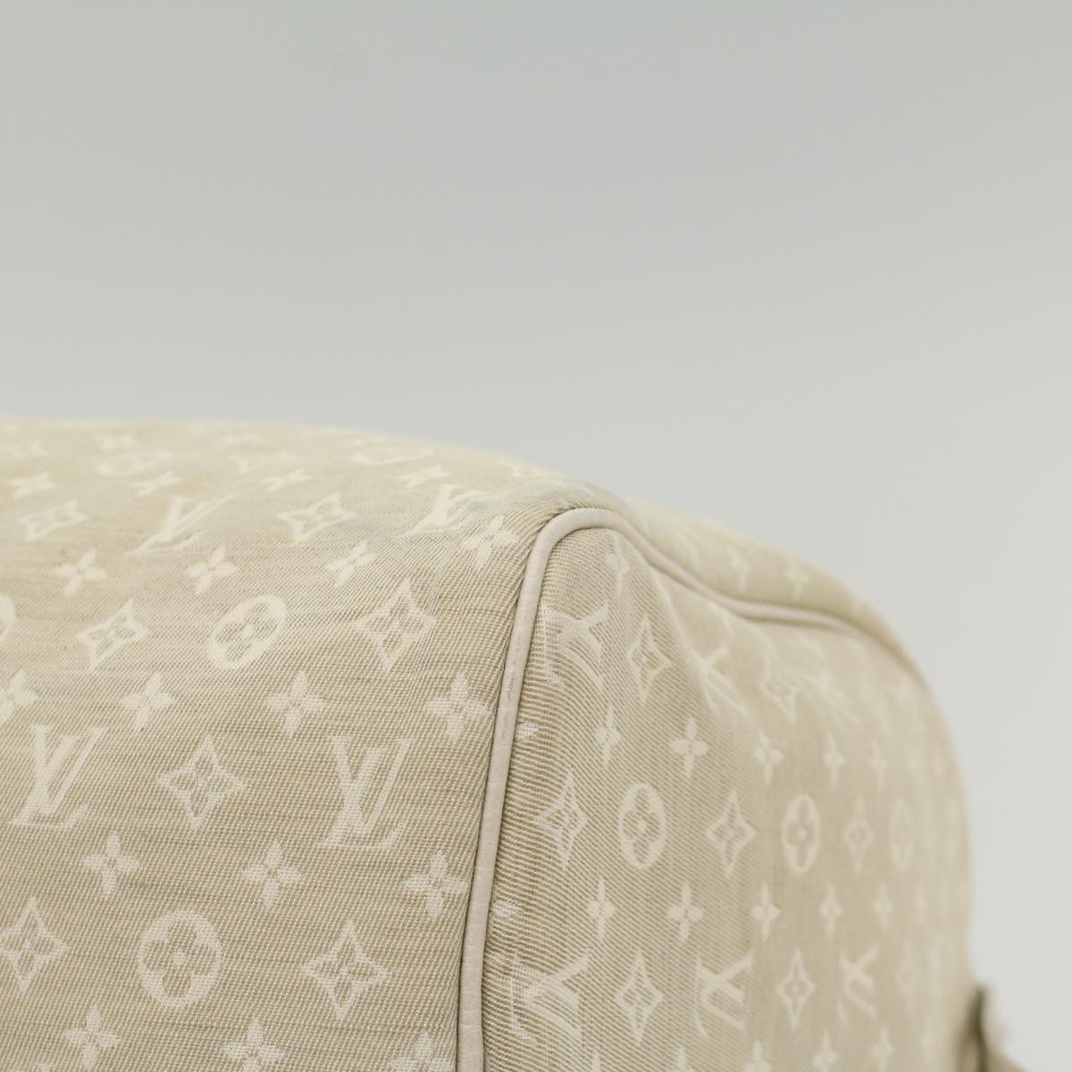 LOUIS VUITTON Monogram Mini Lin Speedy 30 Hand Bag White Dunne M95319 55955