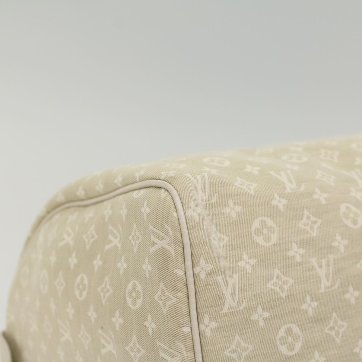 LOUIS VUITTON Monogram Mini Lin Speedy 30 Hand Bag White Dunne M95319 55955