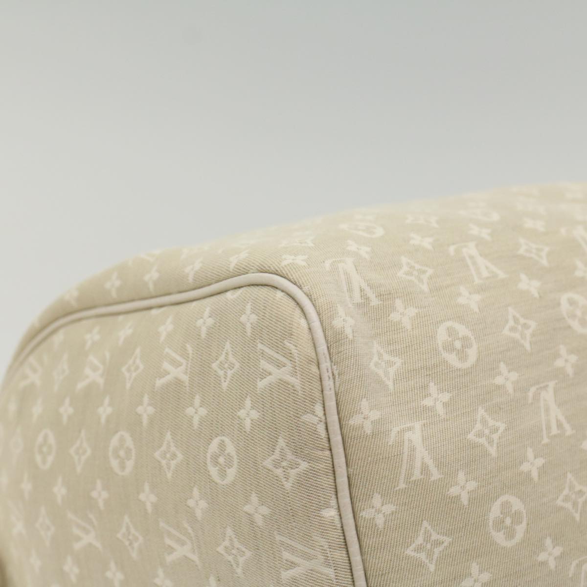 LOUIS VUITTON Monogram Mini Lin Speedy 30 Hand Bag White Dunne M95319 55955