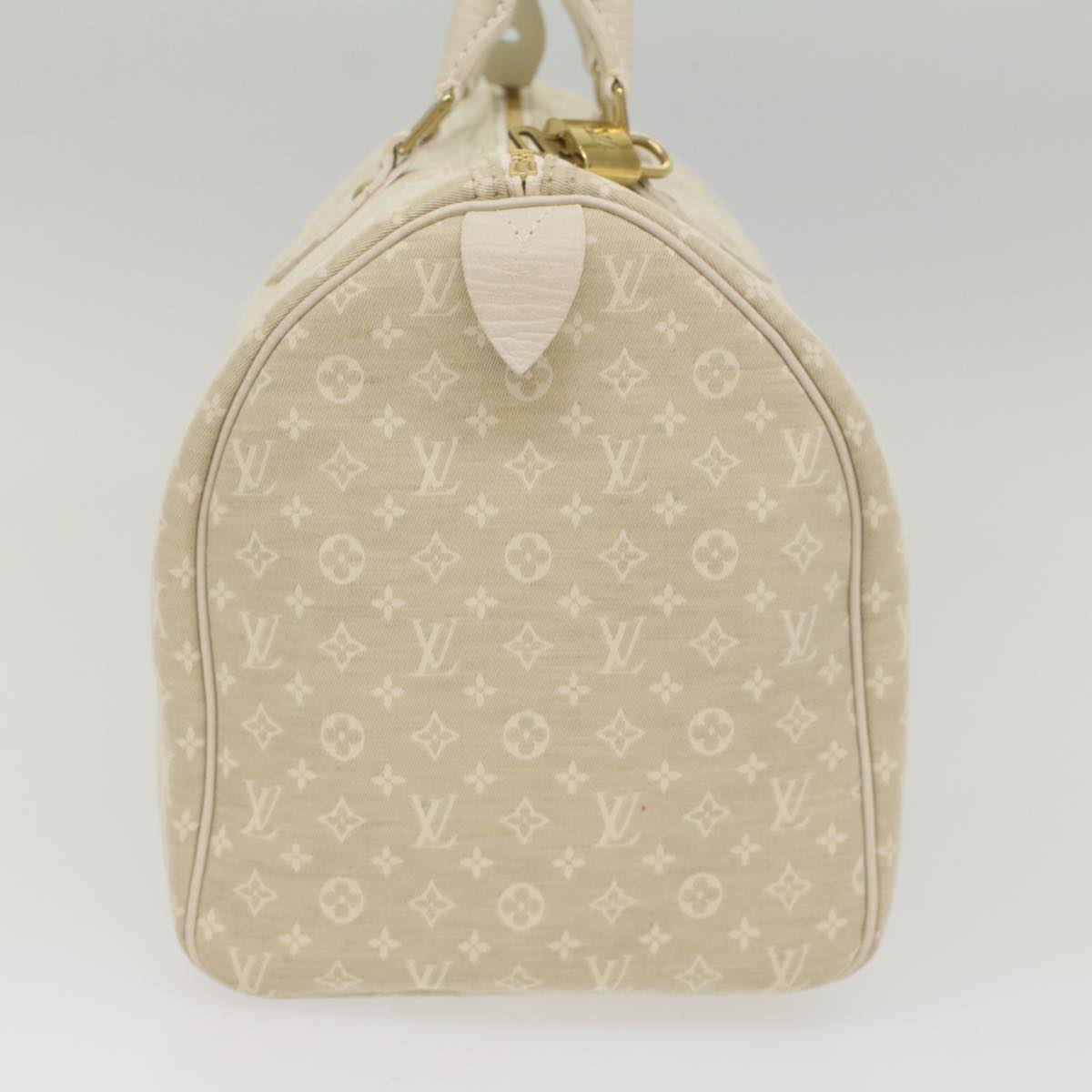 LOUIS VUITTON Monogram Mini Lin Speedy 30 Hand Bag White Dunne M95319 55955