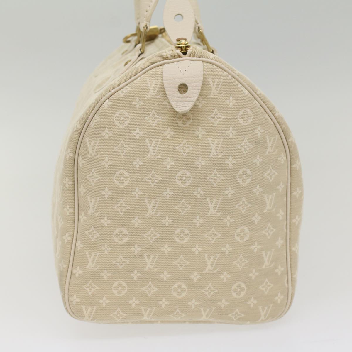LOUIS VUITTON Monogram Mini Lin Speedy 30 Hand Bag White Dunne M95319 55955