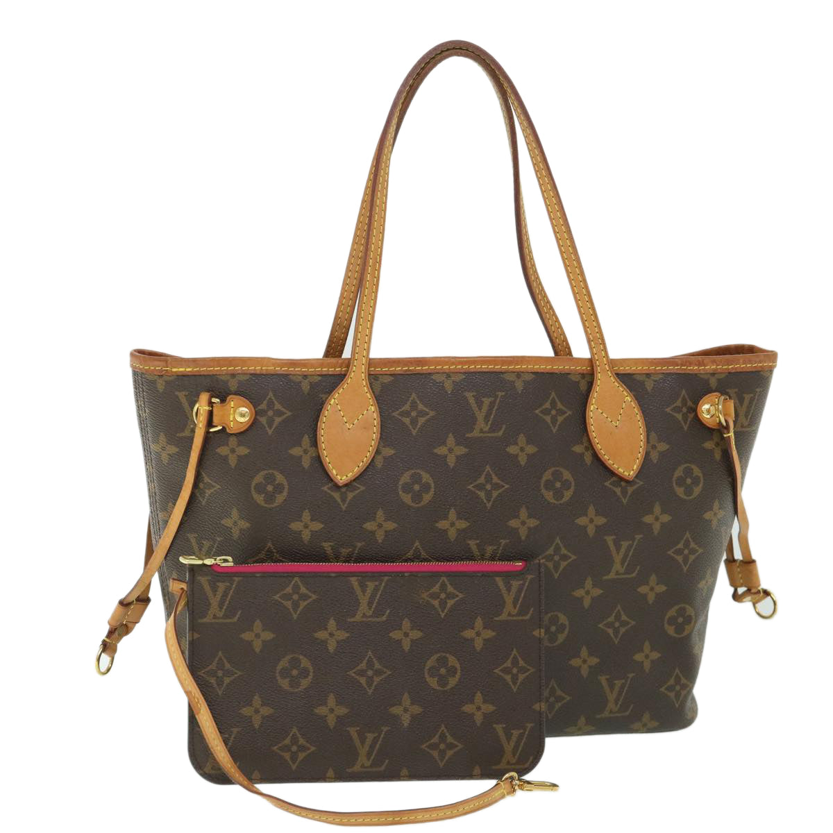 LOUIS VUITTON Monogram Neverfull PM Tote Bag M40155 LV 55956