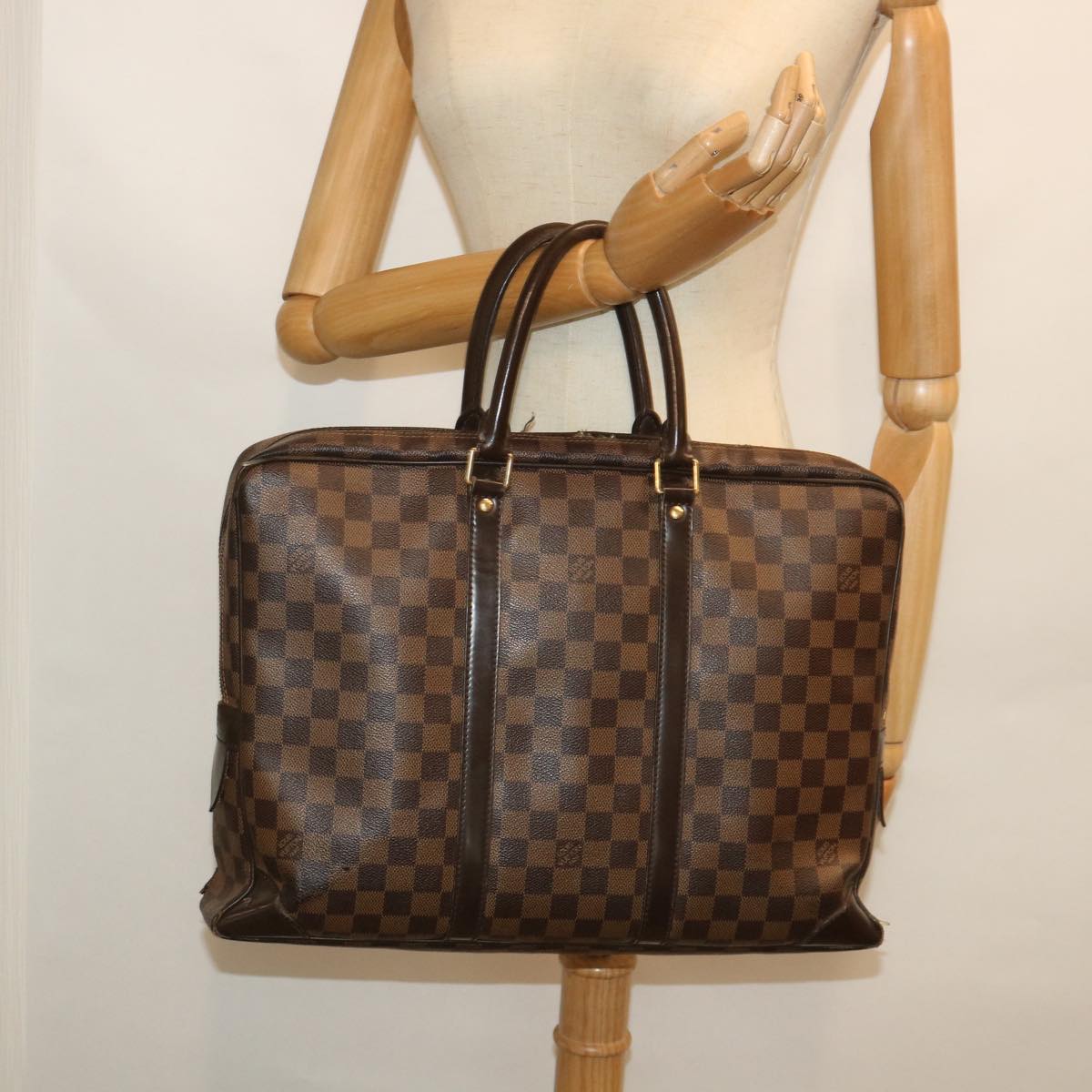 LOUIS VUITTON Damier Ebene Porte Documents Voyage Business Bag N41124 55963