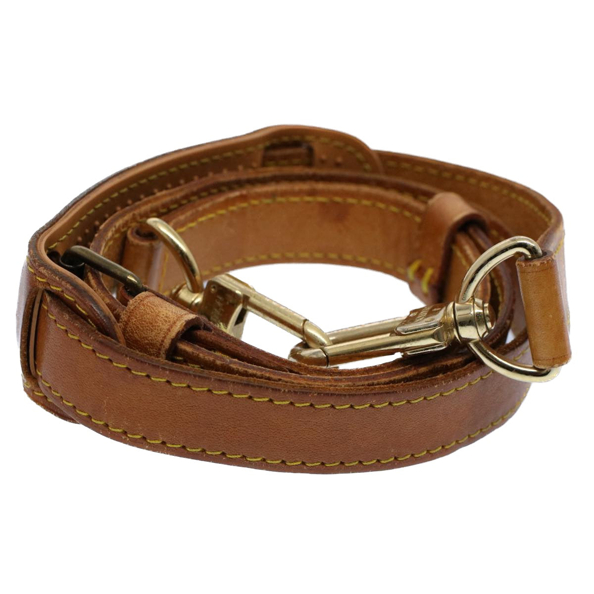 LOUIS VUITTON Adjustable Shoulder Strap Leather 32.7""-40.2"" Beige 55966