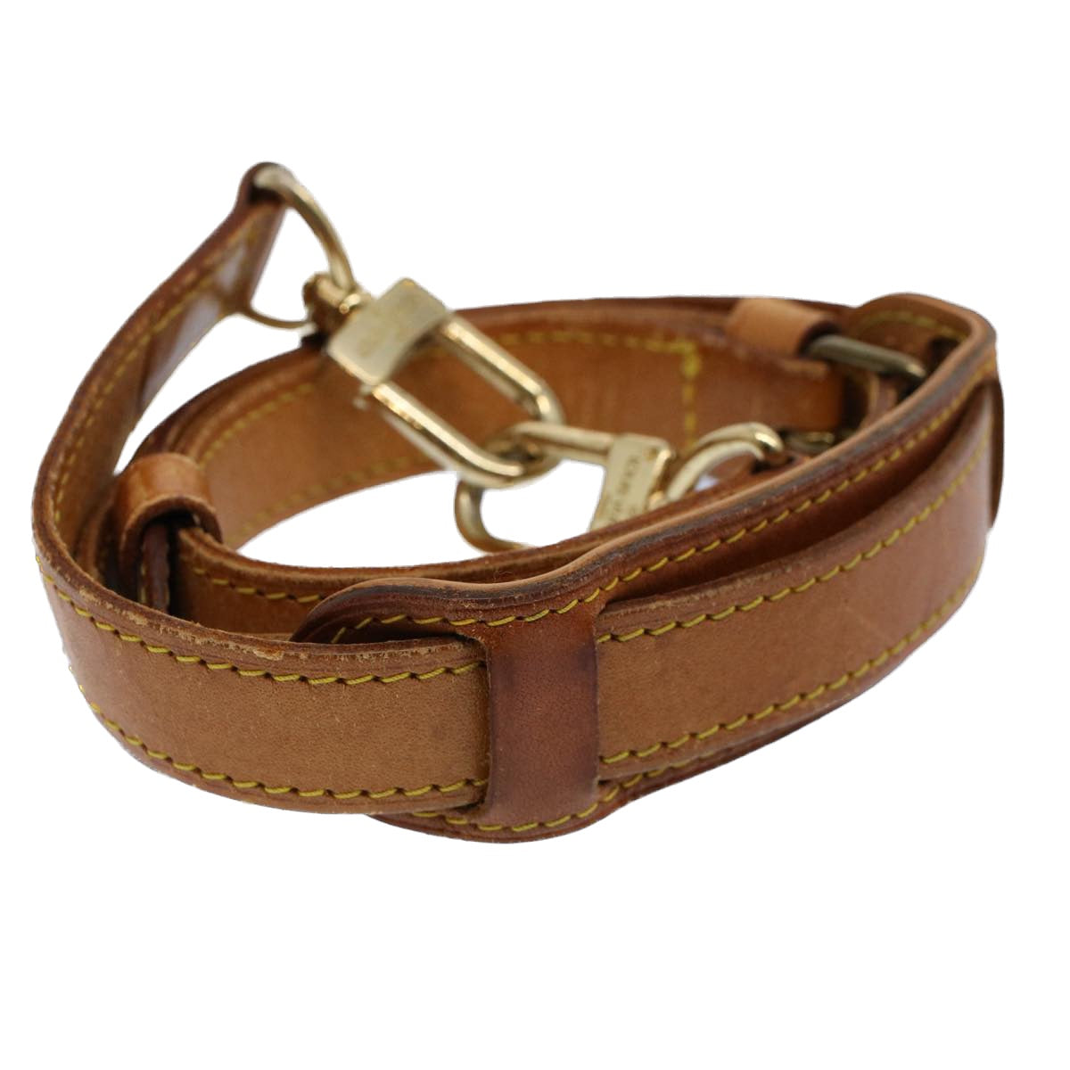 LOUIS VUITTON Adjustable Shoulder Strap Leather 32.7""-40.2"" Beige 55966