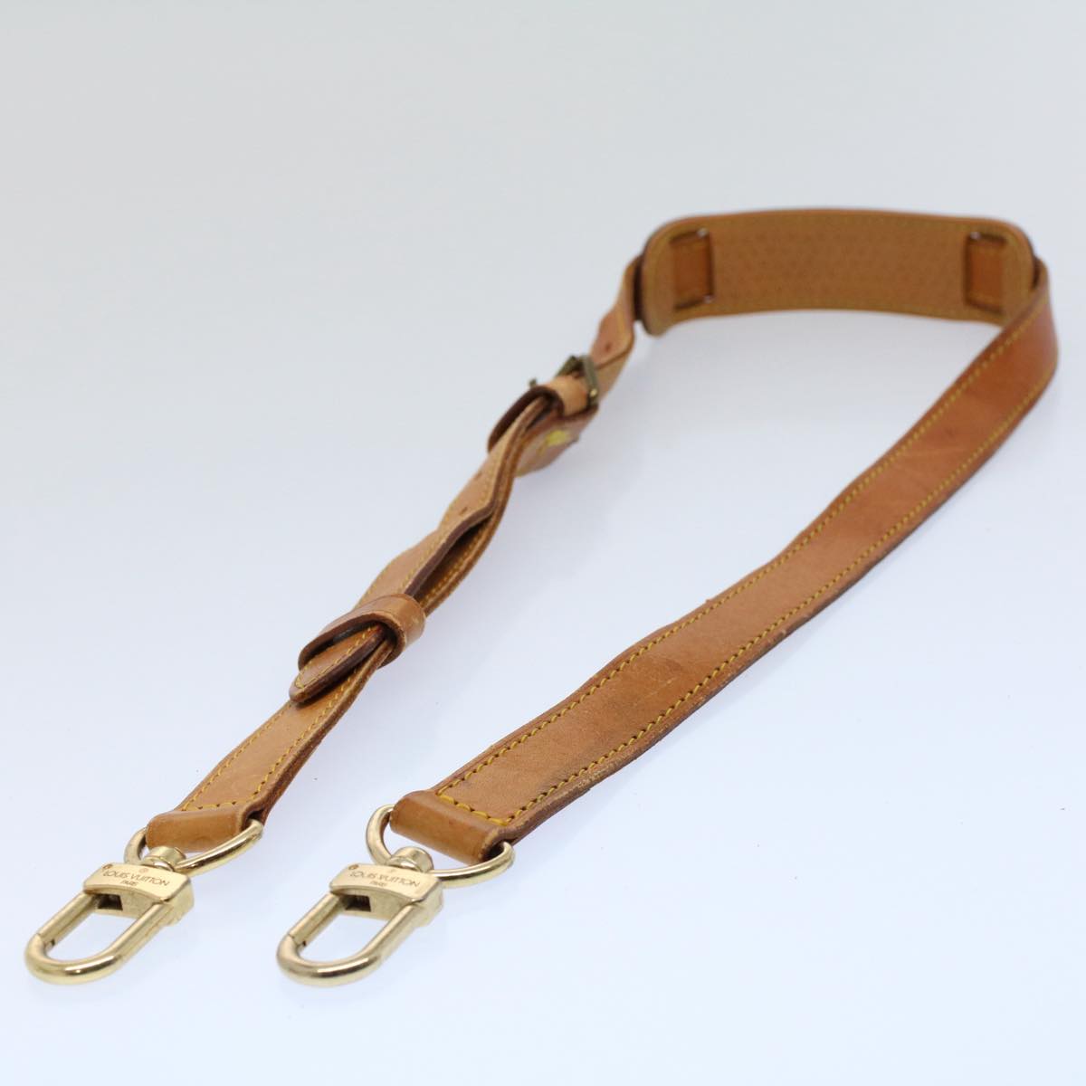LOUIS VUITTON Adjustable Shoulder Strap Leather 32.7""-40.2"" Beige 55966