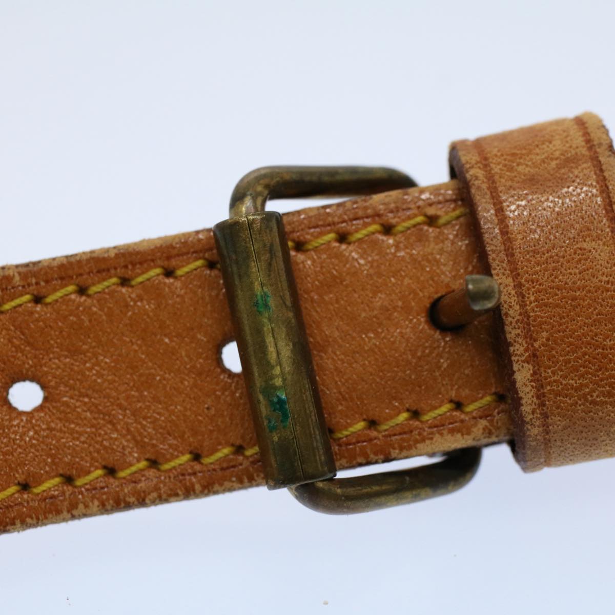 LOUIS VUITTON Adjustable Shoulder Strap Leather 32.7""-40.2"" Beige 55966