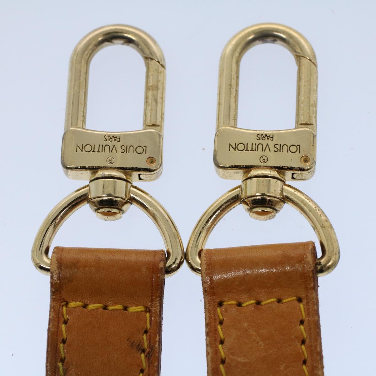 LOUIS VUITTON Adjustable Shoulder Strap Leather 32.7""-40.2"" Beige 55966