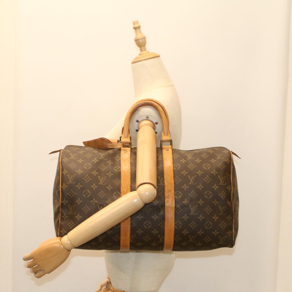 LOUIS VUITTON Monogram Keepall 45 Boston Bag M41428 LV 55973