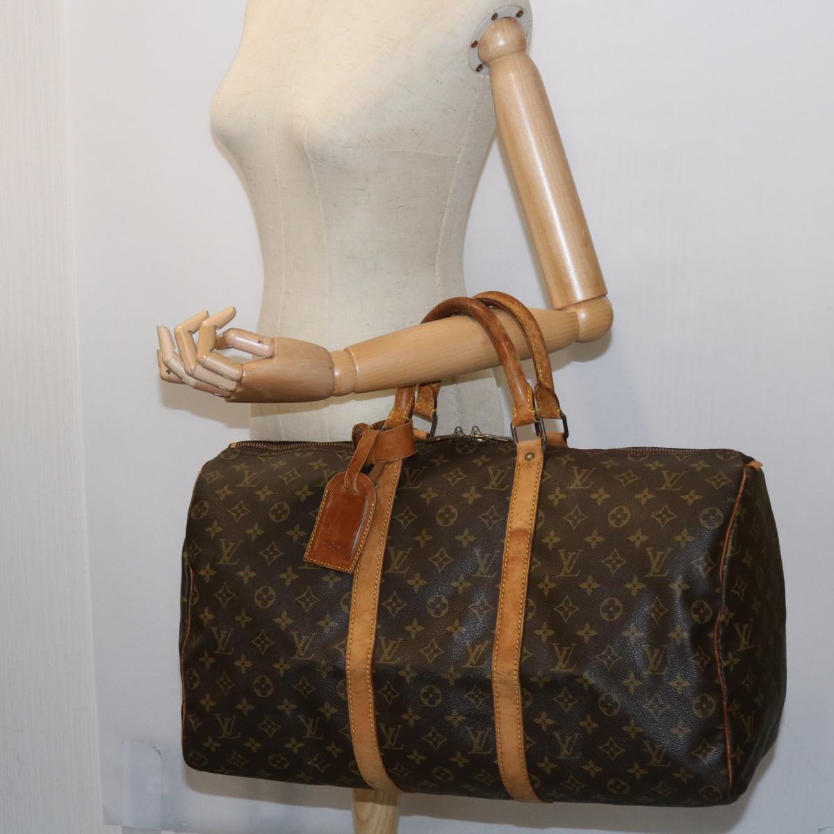 LOUIS VUITTON Monogram Keepall 50 Boston Bag M41426 LV 55981