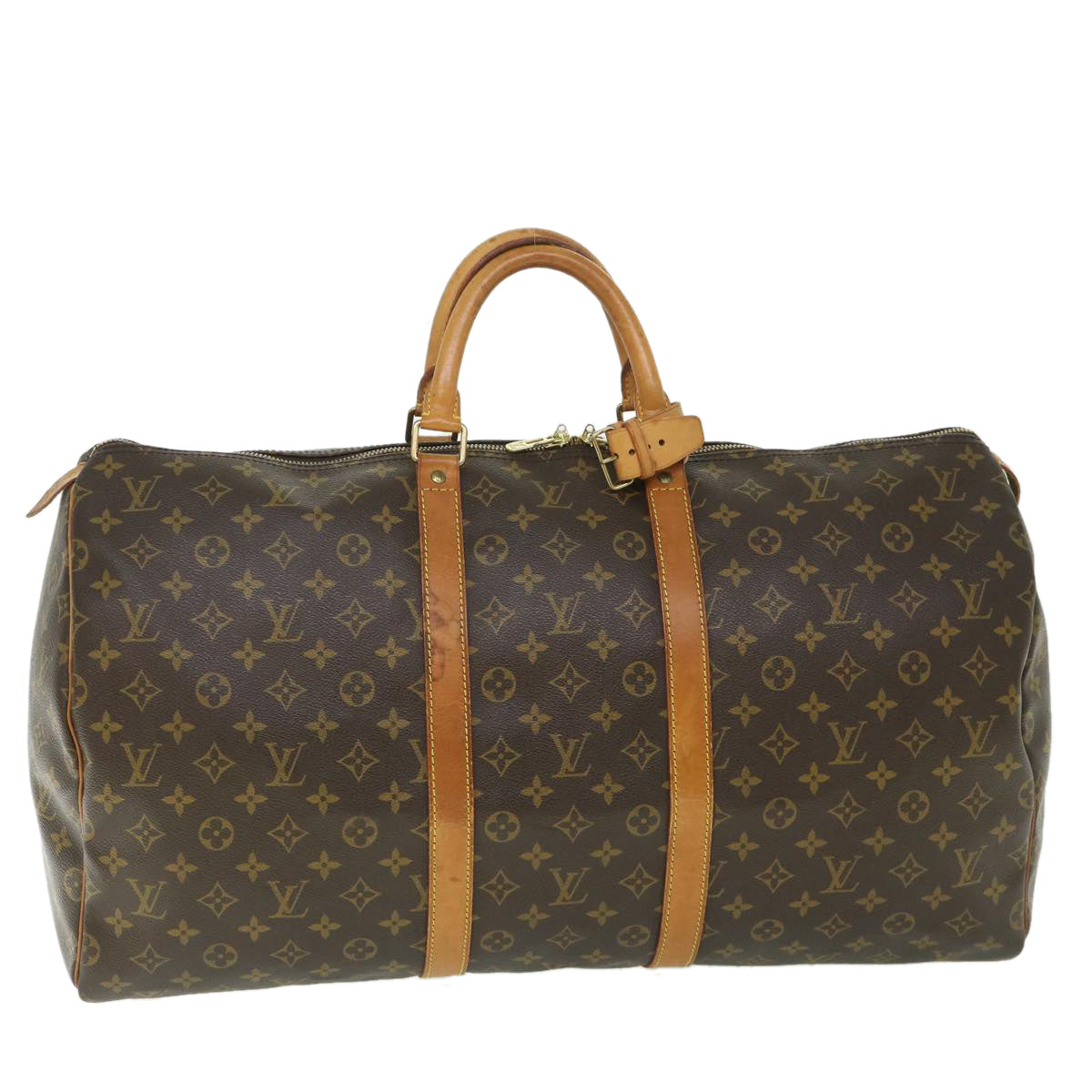 LOUIS VUITTON Monogram Keepall 55 Boston Bag M41424 LV 55984