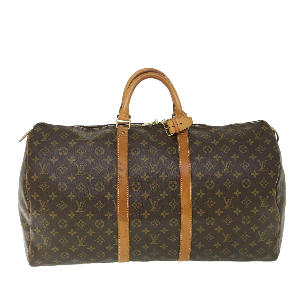 LOUIS VUITTON Monogram Keepall 55 Boston Bag M41424 LV 55984