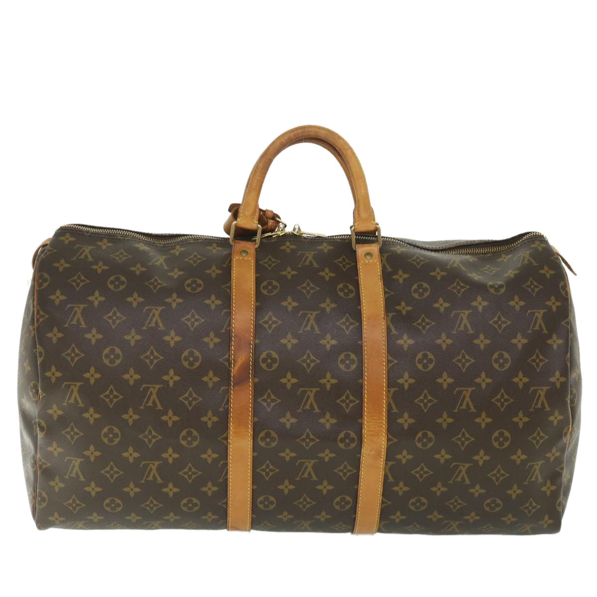 LOUIS VUITTON Monogram Keepall 55 Boston Bag M41424 LV 55984