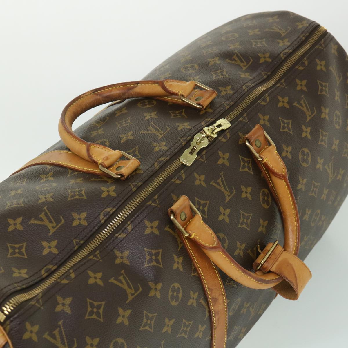 LOUIS VUITTON Monogram Keepall 55 Boston Bag M41424 LV 55984