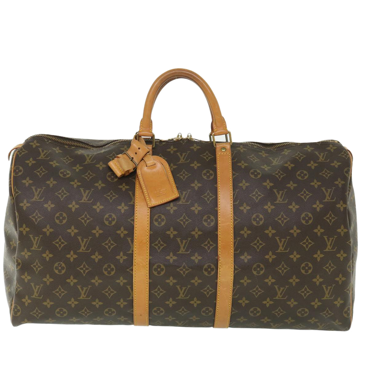 LOUIS VUITTON Monogram Keepall 55 Boston Bag M41424 LV 55985
