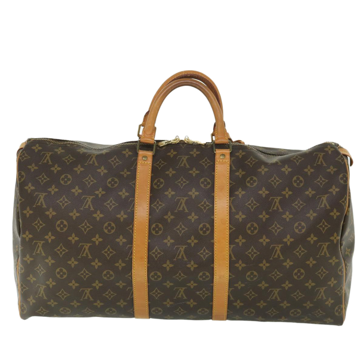 LOUIS VUITTON Monogram Keepall 55 Boston Bag M41424 LV 55985