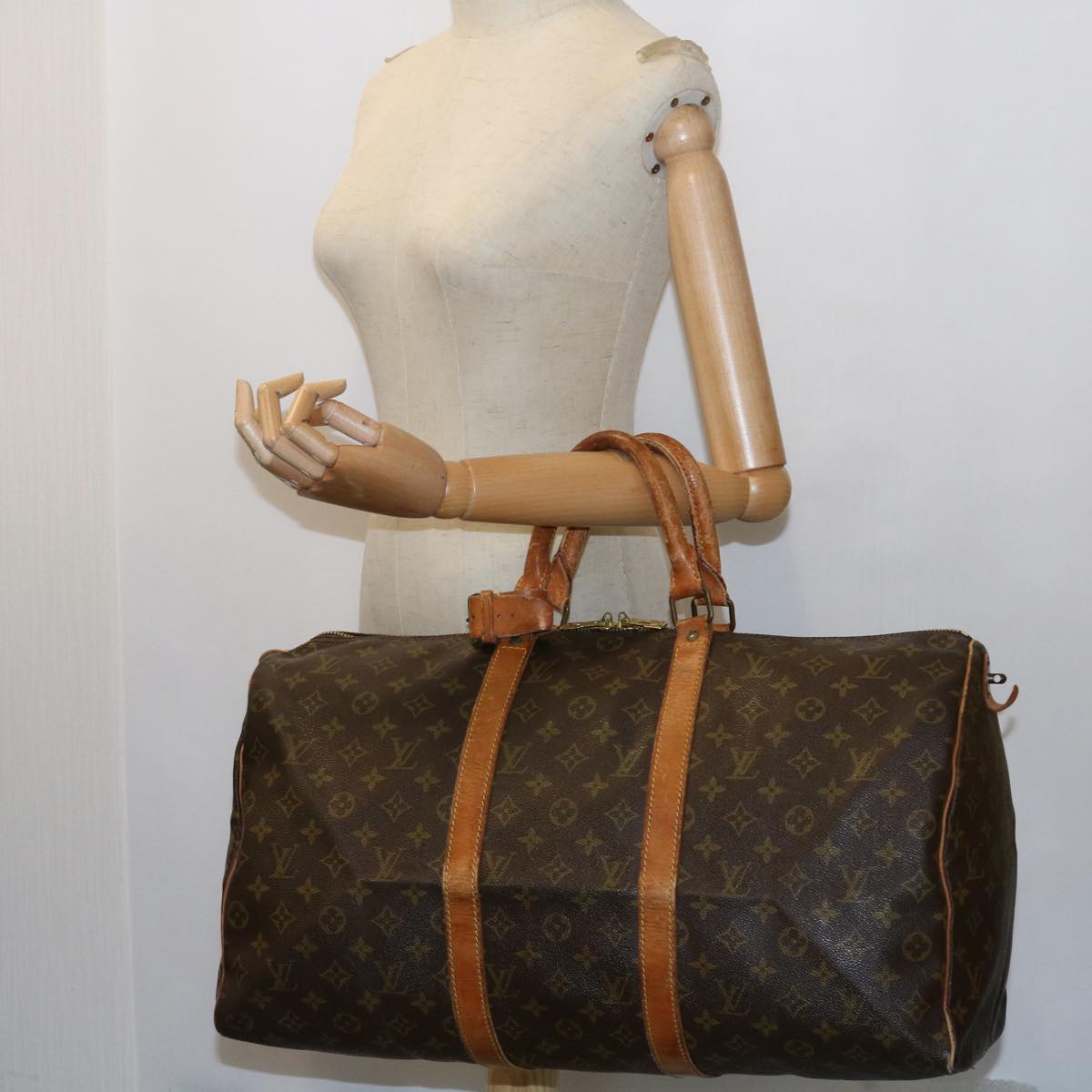 LOUIS VUITTON Monogram Keepall 50 Boston Bag Vintage M41426 LV 55987