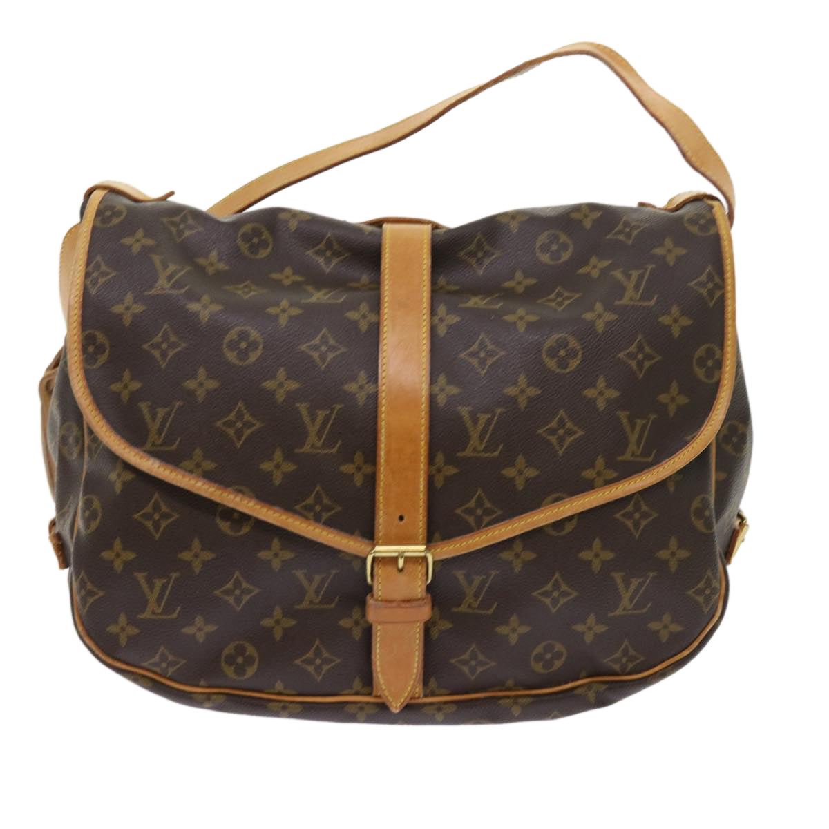LOUIS VUITTON Monogram Saumur 35 Shoulder Bag M42254 LV 55990