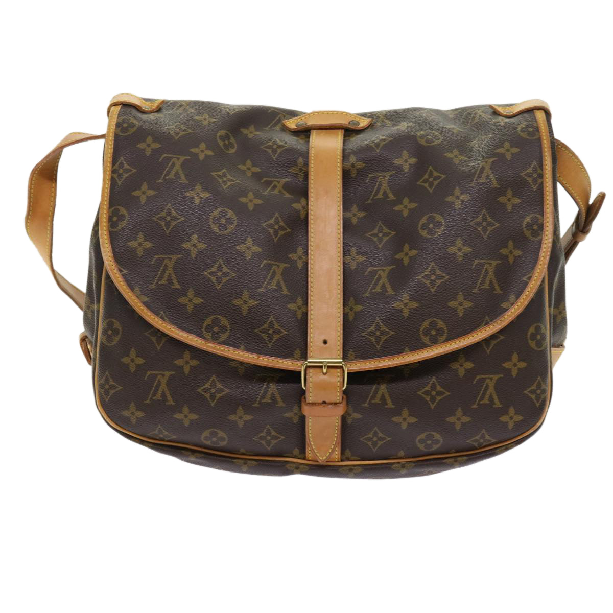 LOUIS VUITTON Monogram Saumur 35 Shoulder Bag M42254 LV 55990