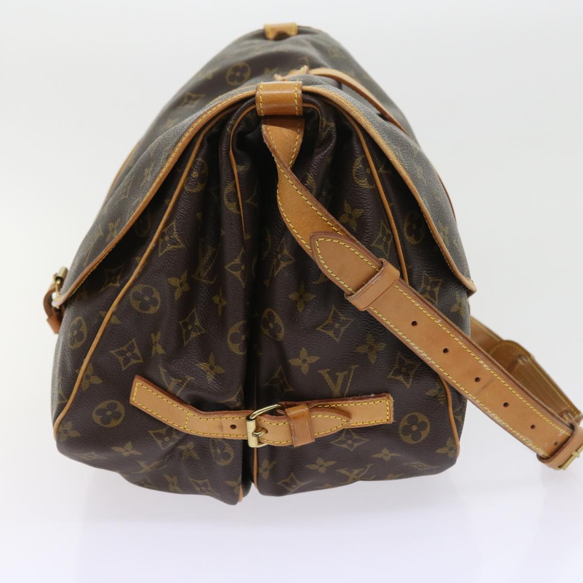 LOUIS VUITTON Monogram Saumur 35 Shoulder Bag M42254 LV 55990